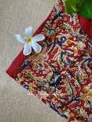 "Sara" Brown handwork Cotton kurta - Big Size