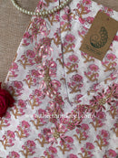 "Tabu" Hand Embroidered Block Printed Cotton kurta - M