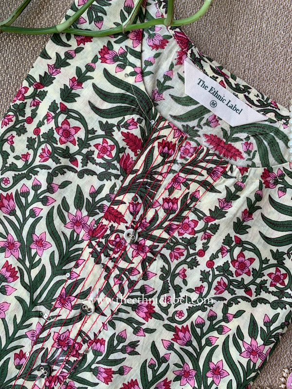 "Barkha" Floral Cotton kurta