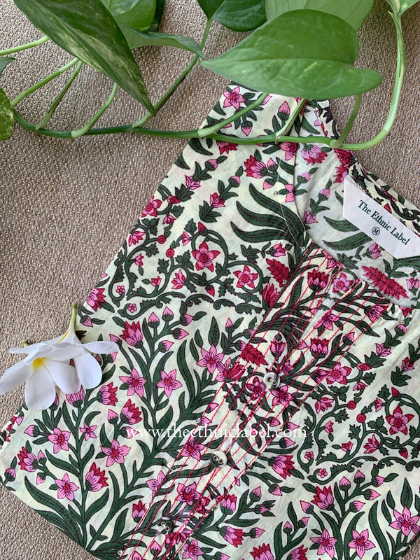 "Barkha" Floral Cotton kurta
