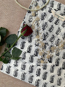 "Tarifa" Hand Embroidered Block Printed Cotton kurta - S