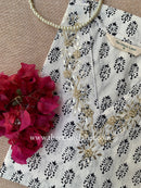 "Aria" Hand Embroidered Block Printed Cotton kurta