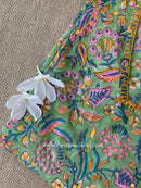 "Ojaswi" Hand-embroidered Block Print Cotton kurta