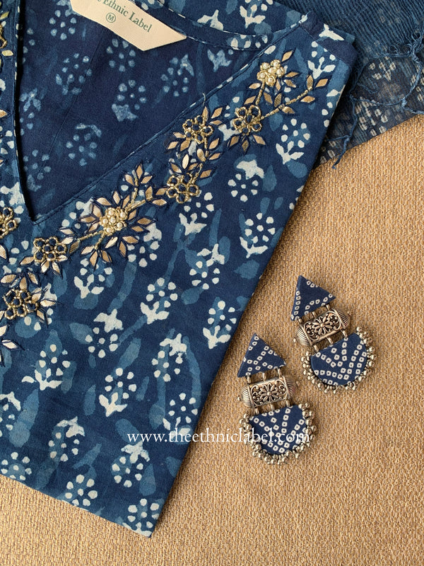 "Mayuri" Cotton Kurta with Kota Doria Dupatta(2pc)