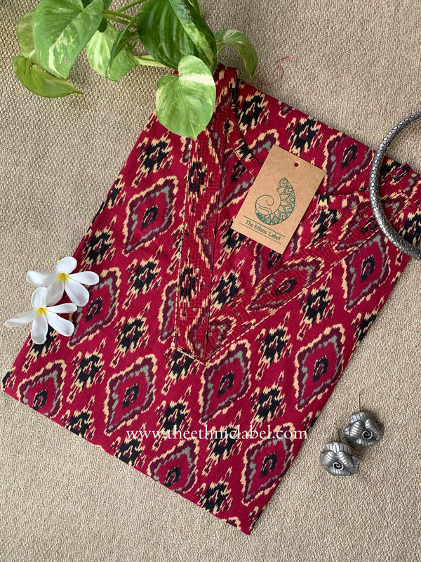 "Milan" Ikat Cotton kurta