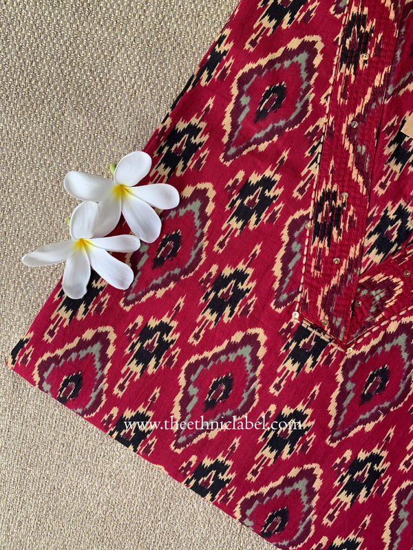 "Milan" Ikat Cotton kurta