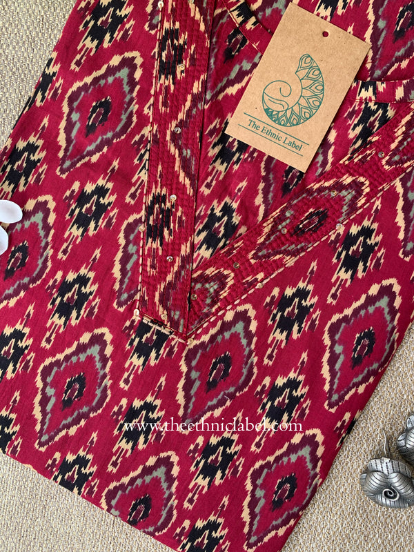 "Milan" Ikat Cotton kurta