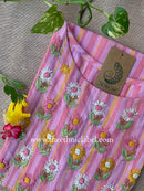 "Aabharan" Pink Embroidered Cotton kurta