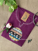 "Pratha-Purple" A Line Cotton kurta