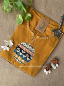"Pratha-Mustard" A Line Cotton kurta