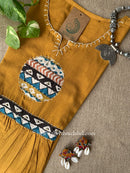 "Pratha-Mustard" A Line Cotton kurta