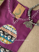 "Pratha-Purple" A Line Cotton kurta