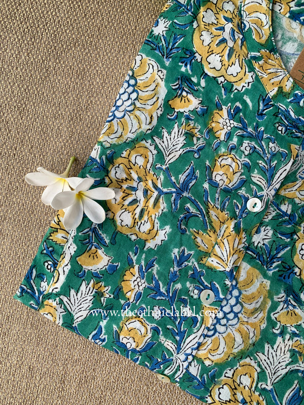 "Mahru" Block Printed Cotton Short kurta