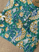 "Mahru" Block Printed Cotton Short kurta