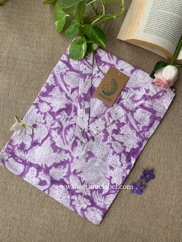 "Sia" Block Printed Cotton kurta