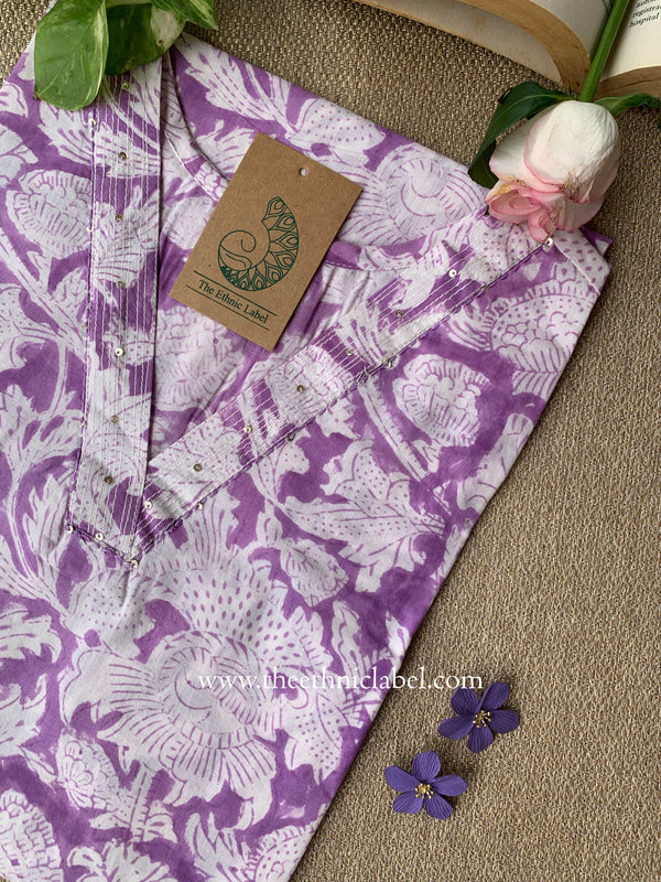 "Sia" Block Printed Cotton kurta