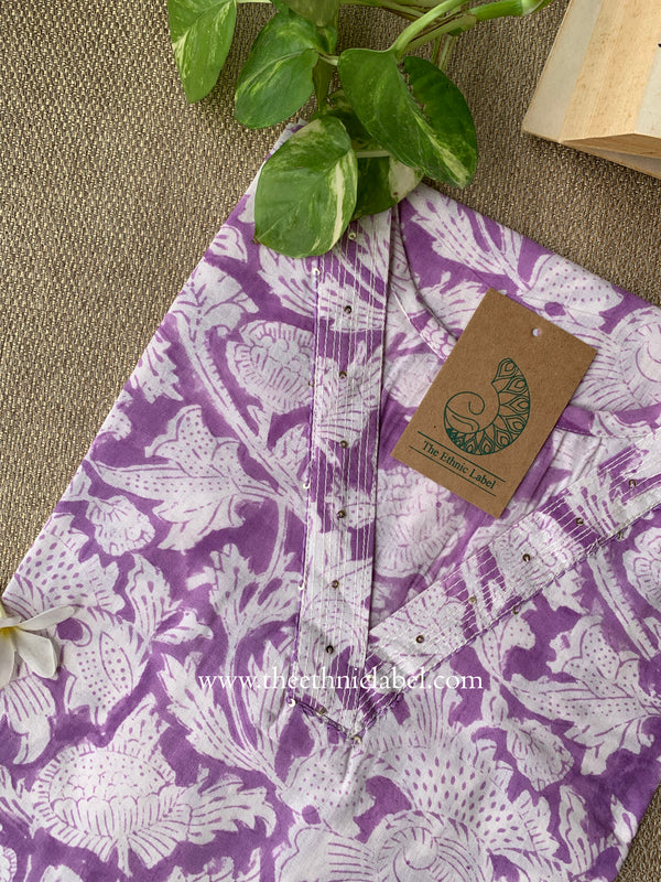 "Sia" Block Printed Cotton kurta