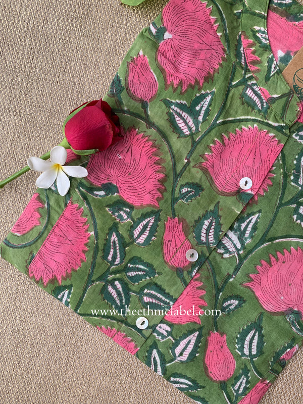 "Lekha" Block Printed Cotton Short kurta