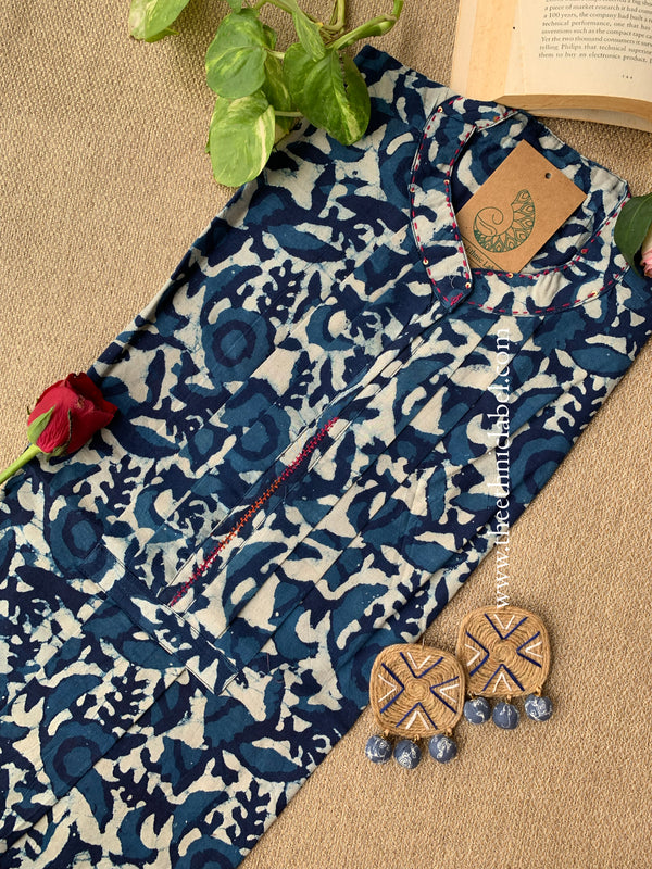 "Dabu" Block Printed Cotton Short kurta