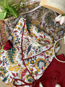 "Arka" Cotton Kurta Pant Set with Kota Doria Dupatta(3pc)