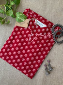 "Maira" Raani Laced Cotton kurta