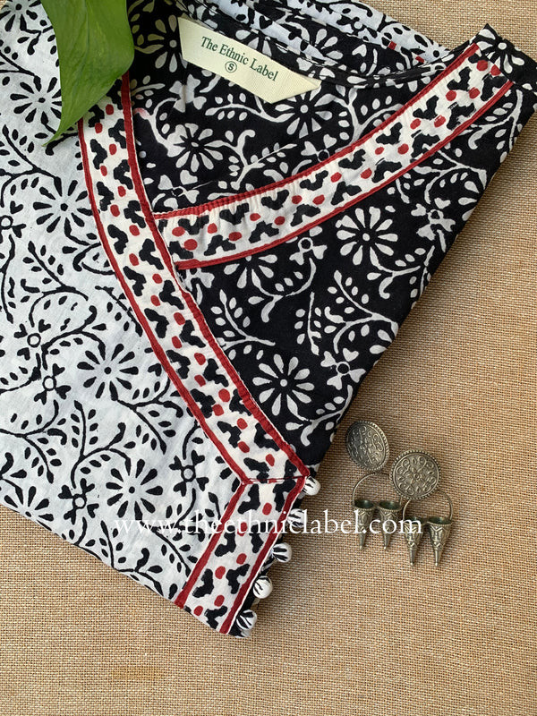 "Jeeya" Hand Block Printed Cotton kurta