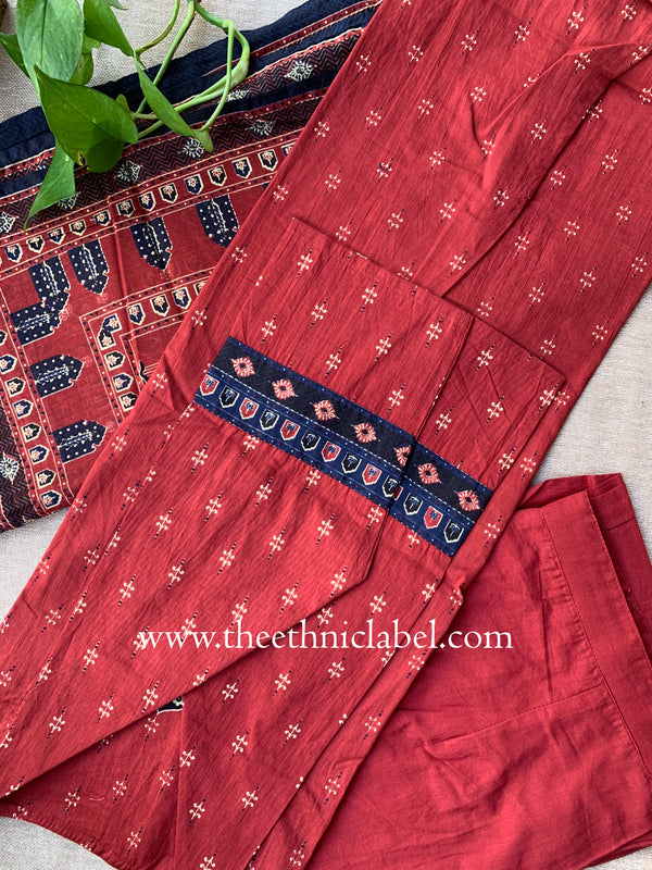 "Barkha" Jhanrokha Cotton Kurta Set(3pc)