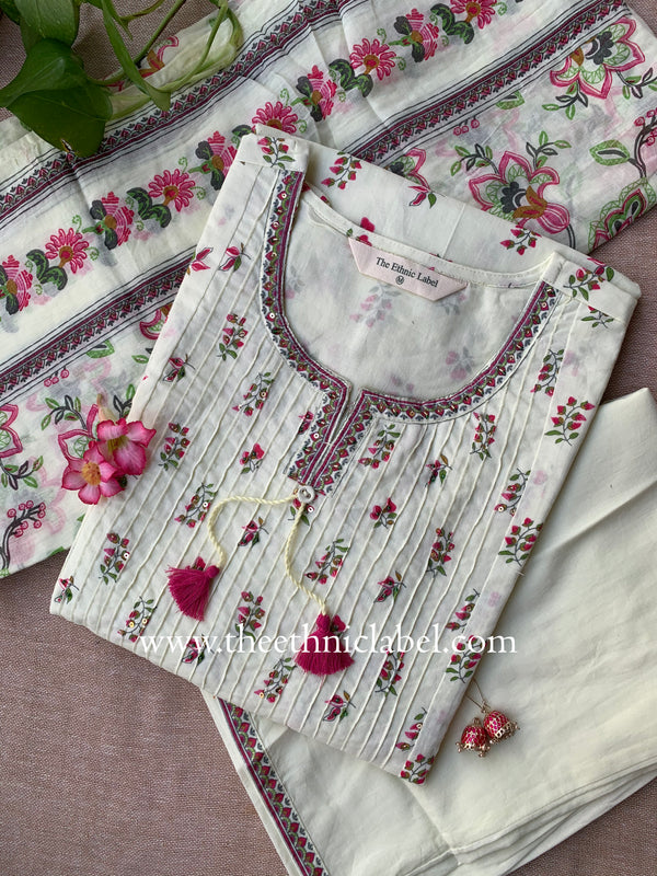 "Rehmat" Cotton Kurta Set(3pc)