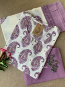 "Sangam" Cotton Kurta Set with Cotton Dupatta(3pc)