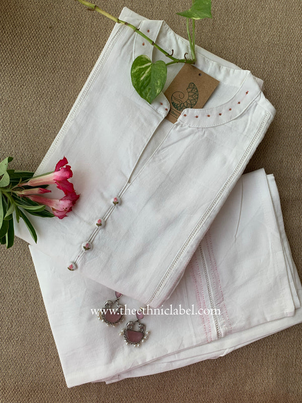 "Suhani" Laced Kurta with Straight Pant-2pc