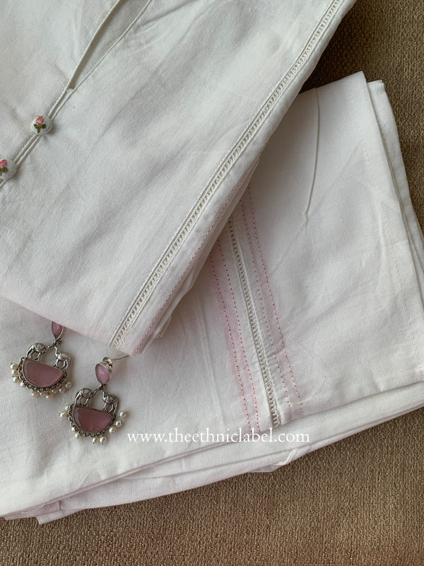 "Suhani" Laced Kurta with Straight Pant-2pc