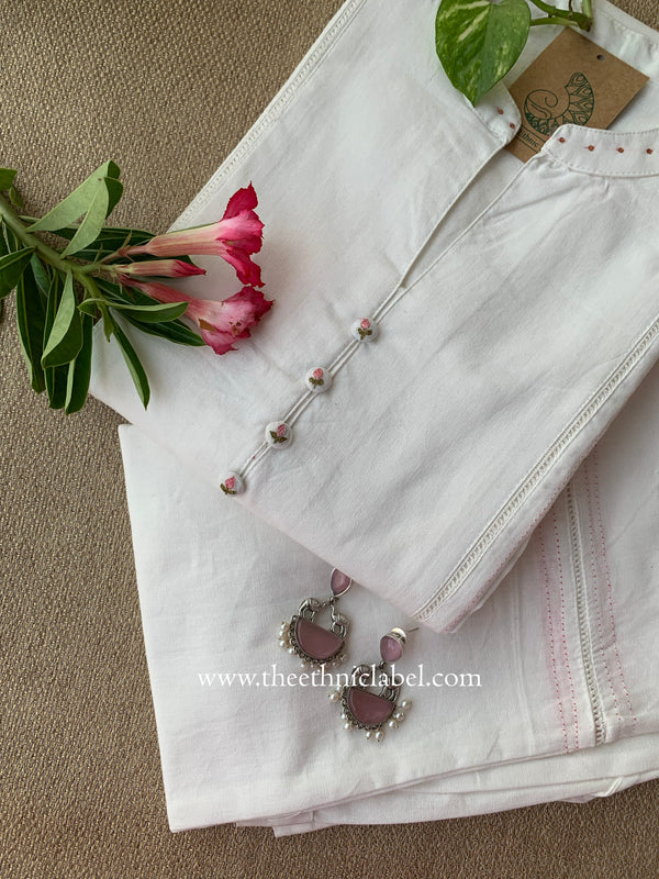 "Suhani" Laced Kurta with Straight Pant-2pc