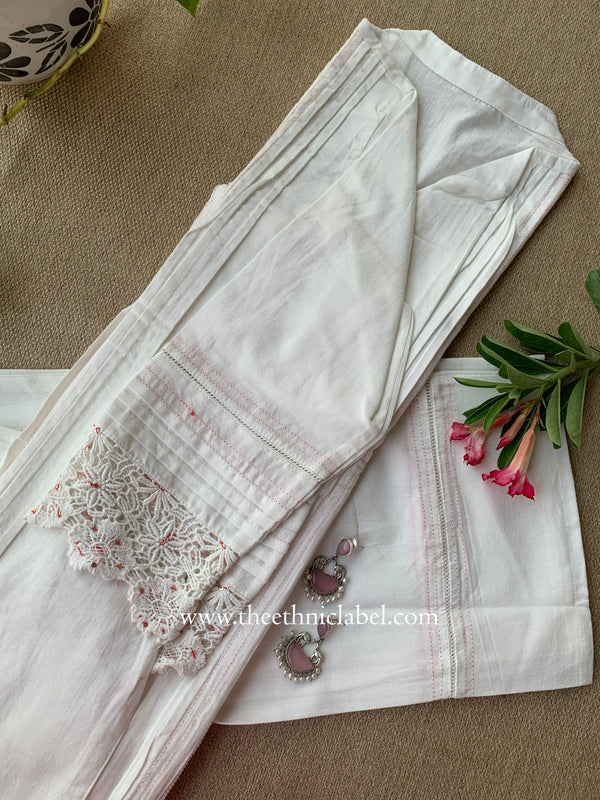 "Suhani" Laced Kurta with Straight Pant-2pc