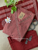 "Piya" Flared Kurta Set with Cotton Dupatta(3pc)