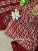 "Piya" Flared Kurta Set with Cotton Dupatta(3pc)