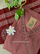 "Piya" Flared Kurta Set with Cotton Dupatta(3pc)