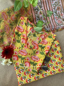 "Sulekha" Cotton Kurta Set with Kota Doria Dupatta(3pc)