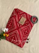 "Reenam" Bandhani Laced Cotton Kurta