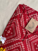 "Reenam" Bandhani Laced Cotton Kurta