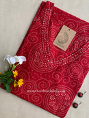 "Mangala" Bandhani Kantha Cotton Kurta