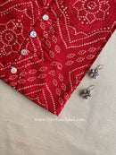 "Roma" Bandhani Buttoned Cotton Kurta