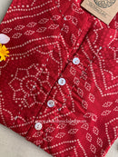 "Roma" Bandhani Buttoned Cotton Kurta