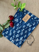 "Noyonika" Indigo Block Printed Cotton kurta