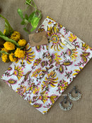 Yagni Hand Block Printed Cotton kurta