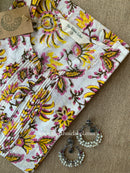 Yagni Hand Block Printed Cotton kurta