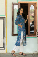 "Gauhar" Hand Block Printed Cotton kurta