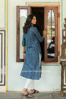 "Gauhar" Hand Block Printed Cotton kurta