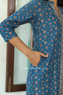 "Gauhar" Hand Block Printed Cotton kurta