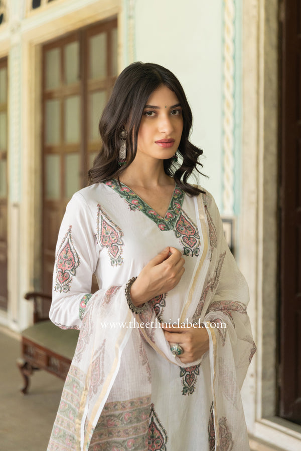 "Zoya" Cotton Kurta with pants(2pc)