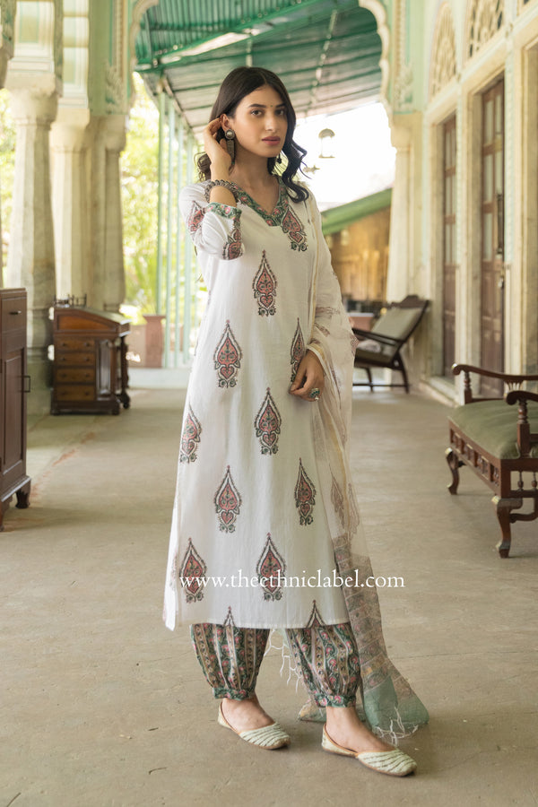 "Zoya" Cotton Kurta with pants(2pc)